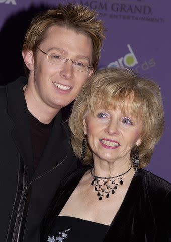 <p>Frank Trapper/Corbis/Getty</p> Clay Aiken and his mom Faye Aiken Parker arrive at the 2003 Billboard Music Awards.