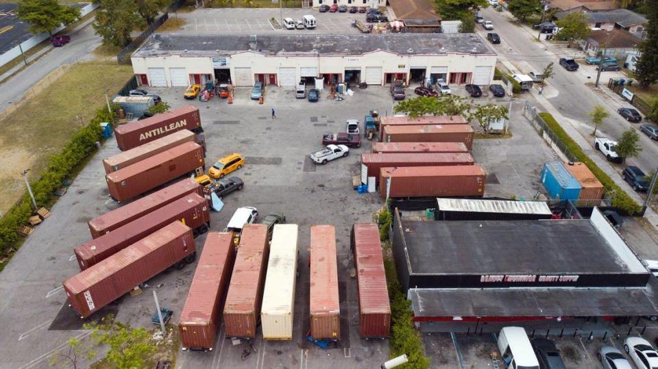 Weapons smuggled out of South Florida to Haiti are ending up in boxes among used clothes and other goods being sent by the diaspora for relatives or to be resold. This business in North Miami Dade is where Haitians pack trailers to ship items to Haiti.