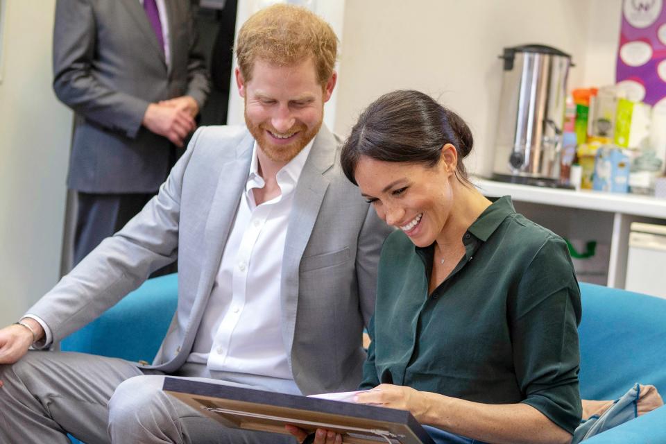 Although Harry confirmed they did get a new dog together, they are still keeping the pooch’s name hush-hush. During a <a href="https://people.com/royals/meghan-markle-prince-harry-visit-sussex-duke-duchess-of-sussex/" rel="nofollow noopener" target="_blank" data-ylk="slk:busy day visiting Sussex;elm:context_link;itc:0;sec:content-canvas" class="link ">busy day visiting Sussex</a> in Oct. 2018, Meghan <a href="https://people.com/royals/meghan-markle-dropped-a-major-hint-about-the-new-dog-she-got-with-prince-harry/" rel="nofollow noopener" target="_blank" data-ylk="slk:let it slip that the couple's new dog is a "she";elm:context_link;itc:0;sec:content-canvas" class="link ">let it slip that the couple's new dog is a "she"</a> when the Duchess of Sussex revealed that people keep “getting <em>her</em> name wrong.”