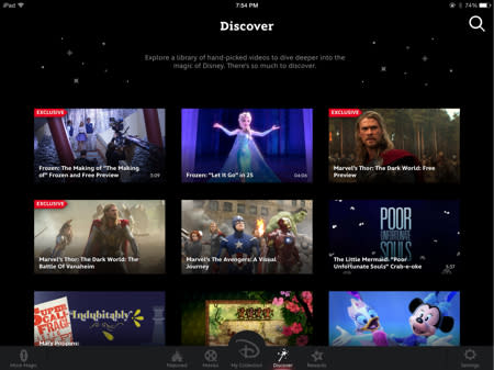 disney app screenshot