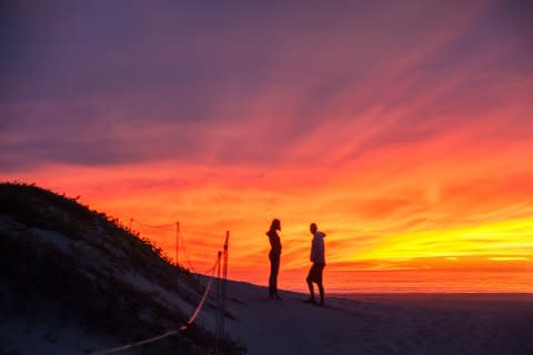 sunset couple