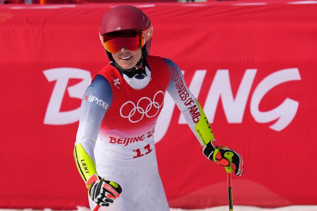 Mikaela Shiffrin admitted she came close to tears after spotting the message. (Photo: via Associated Press)