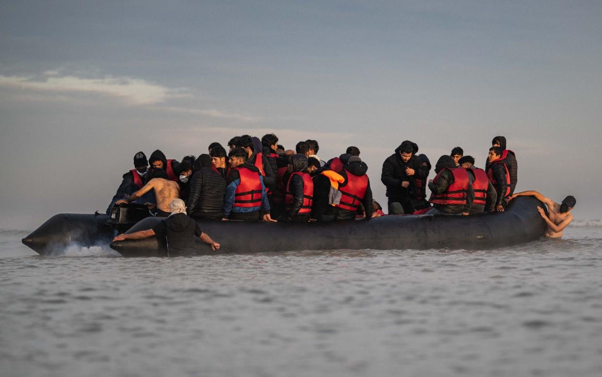 Migrants crossing the Channel