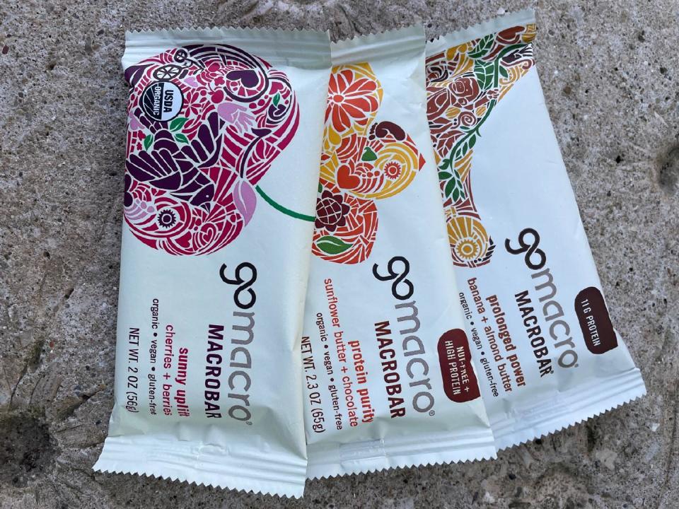 Plant-based GoMacro bars are from Viola, Wisconsin.