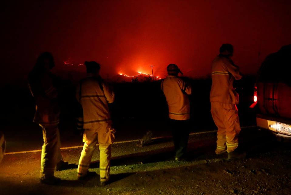 The wind driven Kincade fire burns near the town of Healdsburg, California, Oct. 27, 2019. (Photo: Stephen Lam/Reuters)