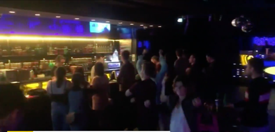 More footage from inside a Brisbane venue. Source: Today