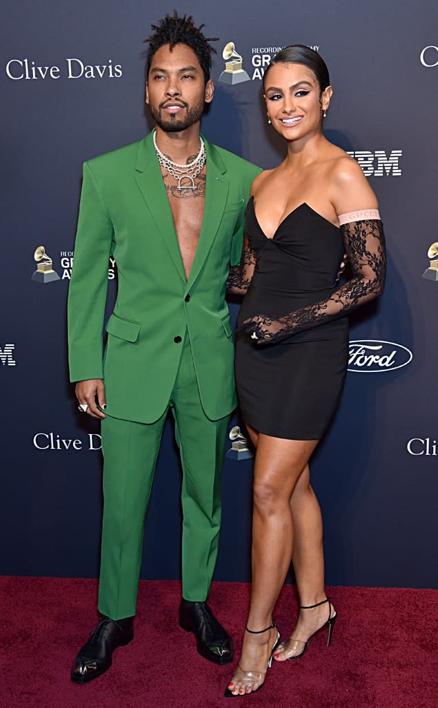 Miguel, Nazanin Mandi, Clive Davis Pre-2020 Grammys Gala