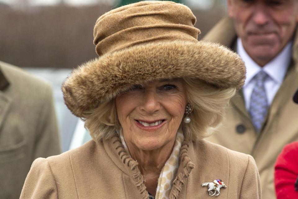 Queen Consort Camilla arrives at Cheltenham Festival for Ladies' Day