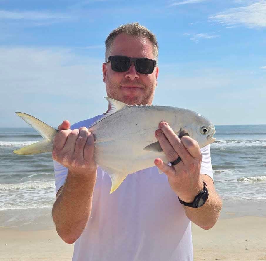 Here's Chad with a nice pompano he caught with Chris Mansfield of Reel Healin' Outdoors.