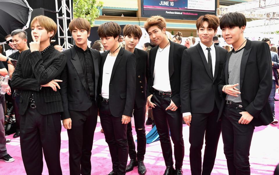 K-pop group BTS won a prestigious US Billboard award on Monday  - Getty Images North America