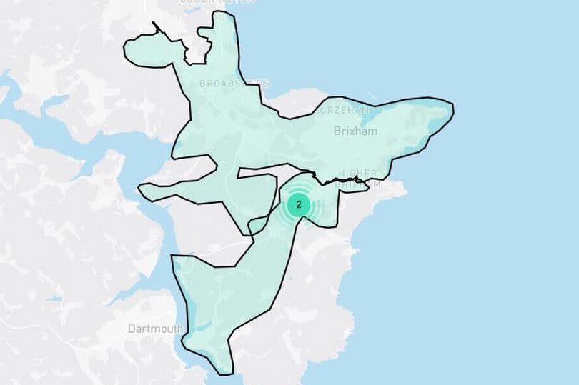 A new South West Water map shows the area believed to be affected by an outbreak of Cryptosporidium