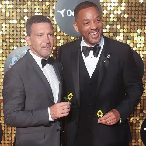 <p>Daniel Perez/Getty</p> Antonio Banderas and Will Smith