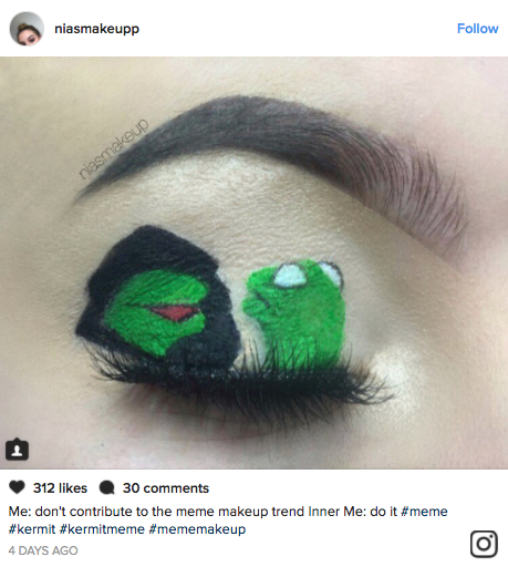 Meme eye makeup is the latest hilarious trend taking over social media, and it's bound to give you a laugh.