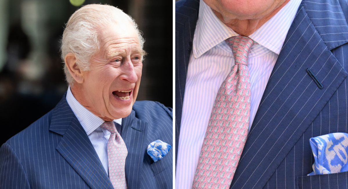 Royal family jokes online about King Charles’s T-rex tie