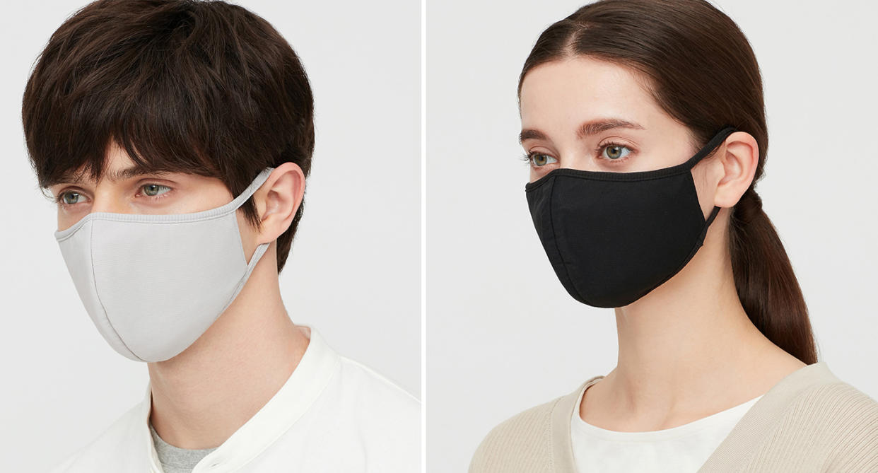 Uniqlo's AIRism technology face masks have now launched in the UK. (Uniqlo)