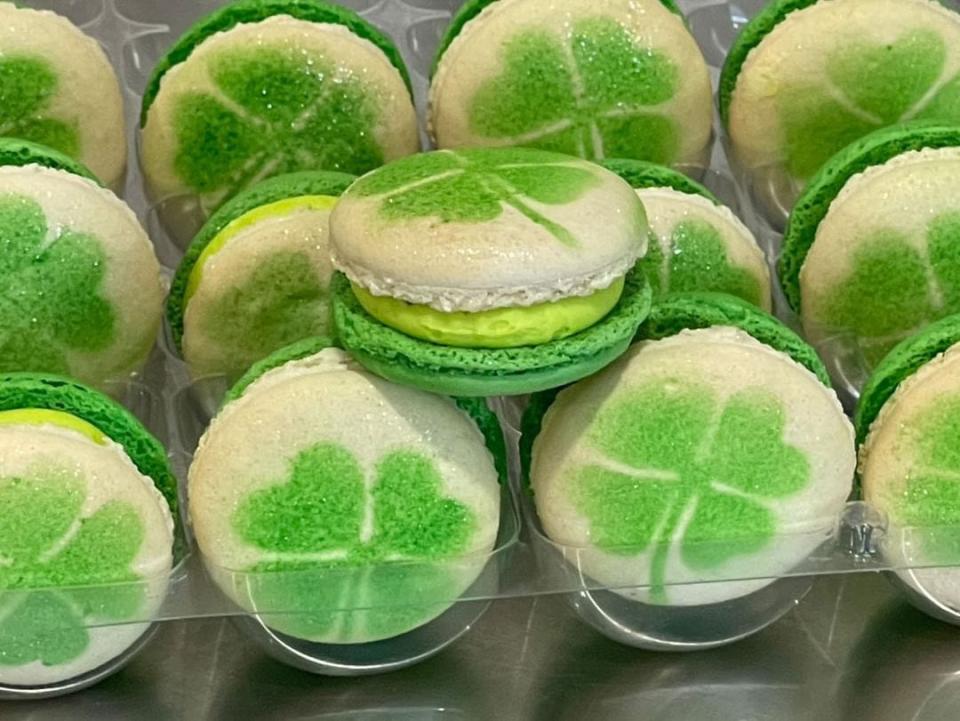 Irish macaroons are part of the St. Patrick's Day repertoire at Bella's Bake Shop in Mount Kisco.