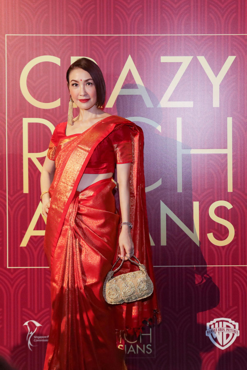 <p>Singaporean actress Amy Cheng poses for photographers at the Singapore premiere of ‘Crazy Rich Asians’ on 21 August 2018. (PHOTO: Yahoo Lifestyle Singapore) </p>
