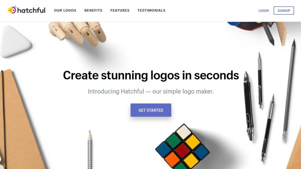 Best free logo maker: Shopify Hatchful homepage