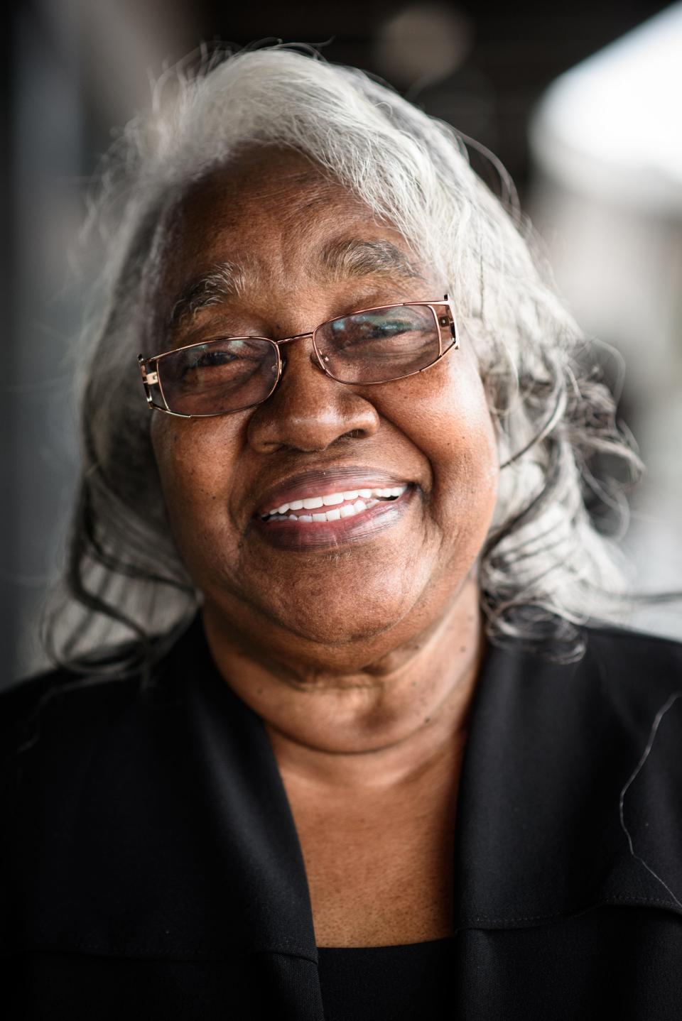 Dr. Barbara Campbell at the 100 Professional Black Women in Black Photo Shoot in downtown Fayetteville on Saturday, Jan. 6, 2024.