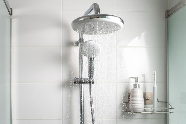 <p>VladK213/Getty</p> Stock image of a shower head