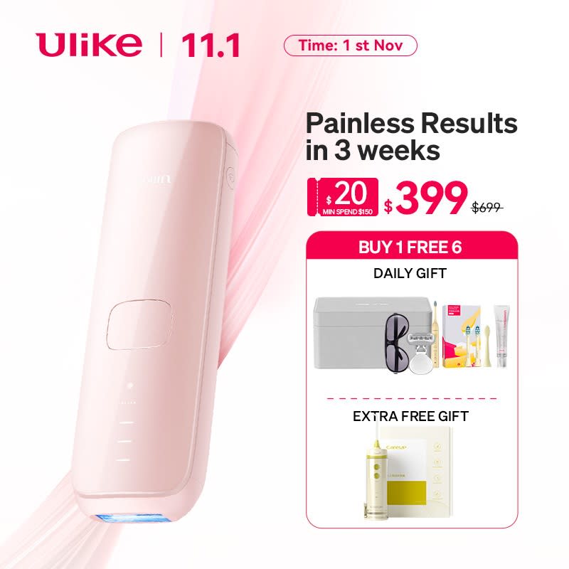 Ulike Sapphire AIR-3 IPL Laser Hair Removal. (Photo: Shopee SG)