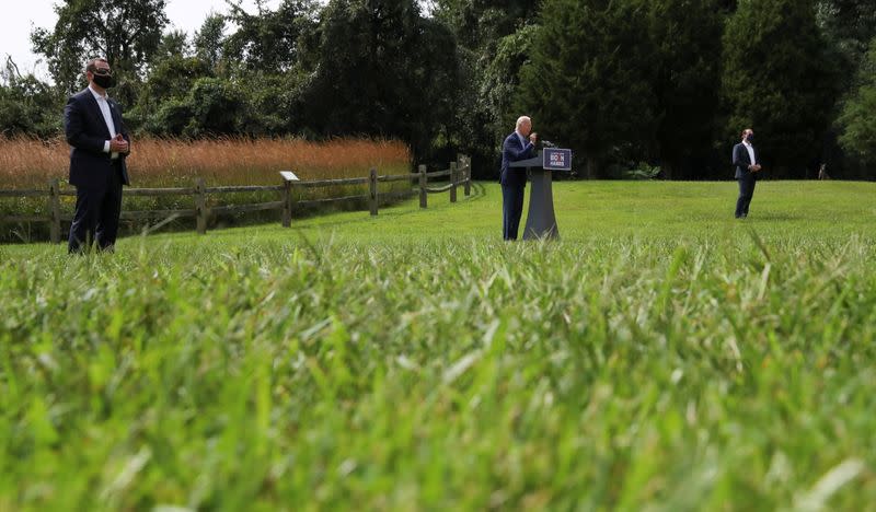 FILE PHOTO: Democratic U.S. presidential nominee Biden holds climate change campaign event in Wilmington, Delaware