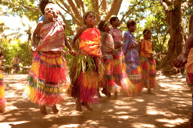 A cultural event at Tanna Island - If you’ve had your fill of adventure under water, trek to the top of one of the world’s most accessible volcanoes—Yasur situated on the island of Tanna—and post a letter at the world’s only volcano post before sand boarding all the way down for a truly unforgettable experience.