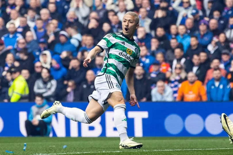 Celtic's Duracell Bunny stunned the Ibrox support after just 21 seconds as he pounced on the napping James Tavernier's attempted clearance to deflect the ball into the net. It set the tone for the Hoops' incredible pressing throughout the first-half and Maeda was at the heart of it, covering every blade of grass.