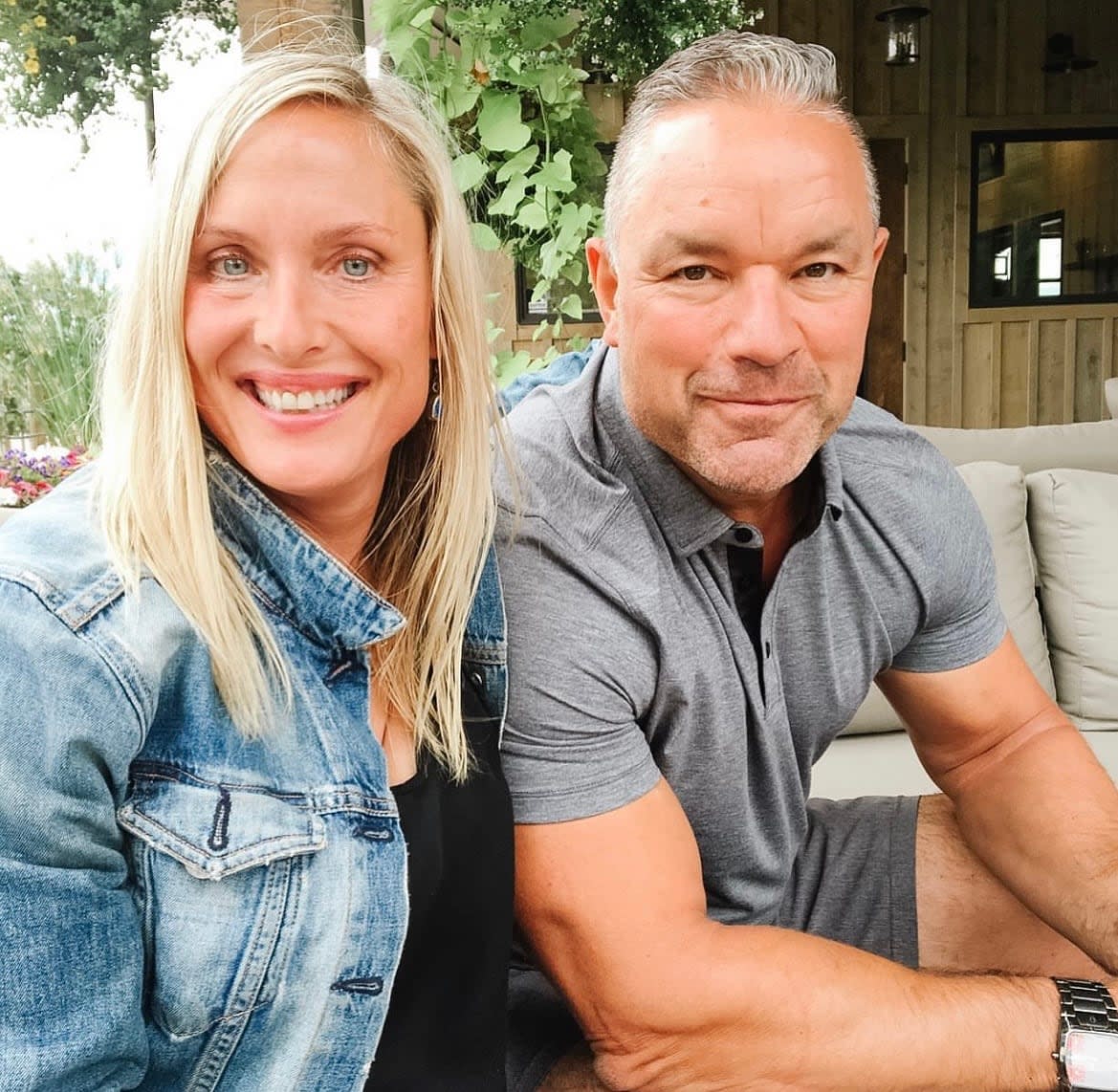 Kathleen Treadgold and Curtis Quigley, jointly charged with 80 counts of fraud over $5,000, are scheduled to appear in court in Edmonton on Oct. 11.  (Glow Juicery Kelowna/Instagram - image credit)