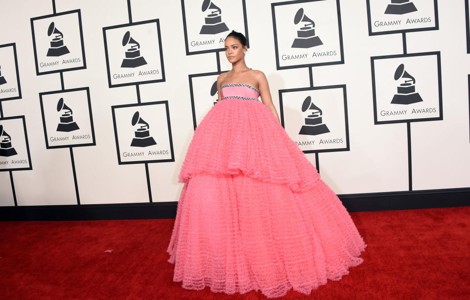 Rihanna attends The 57th Annual Grammy Awards in Los Angeles, on Feb 8, 2015.<span class="copyright">Jason Merritt—Getty Images</span>