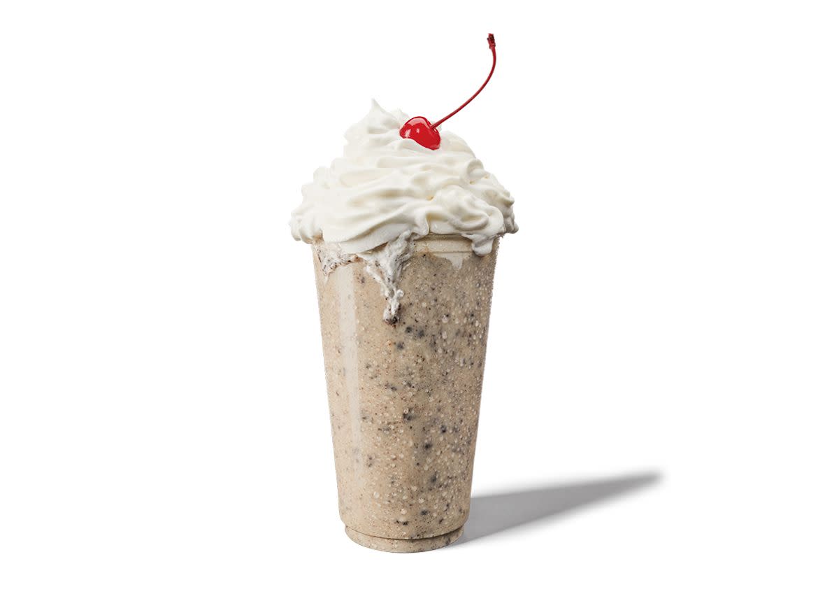 Jack in the Box milkshake on a white background