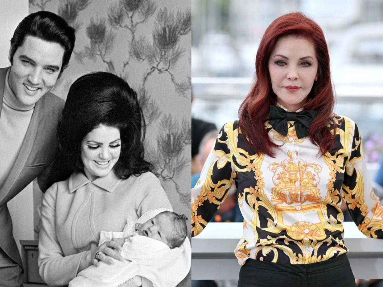 Elvis, Priscilla and Lisa Marie Presley