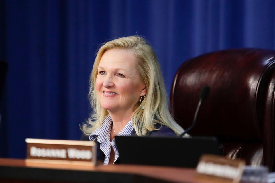 School Board Member DeeDee Rasmussen speaks during the Leon County School Board reorganization meeting at the Howell Center Tuesday, Nov. 20, 2018. 