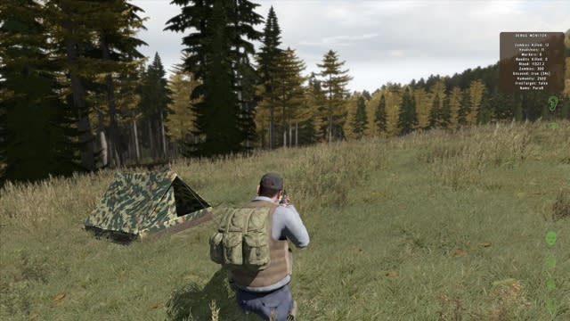 A campsite in the original DayZ mod.