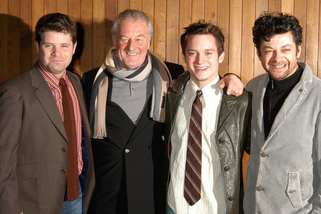 <p>Ron Galella/Ron Galella Collection via Getty Images</p> ean Astin Bernard Hill Elijah Wood Andy Serkis during Film Society of Lincoln Center Special Screening of 'The Lord Of The Rings' Trilogy