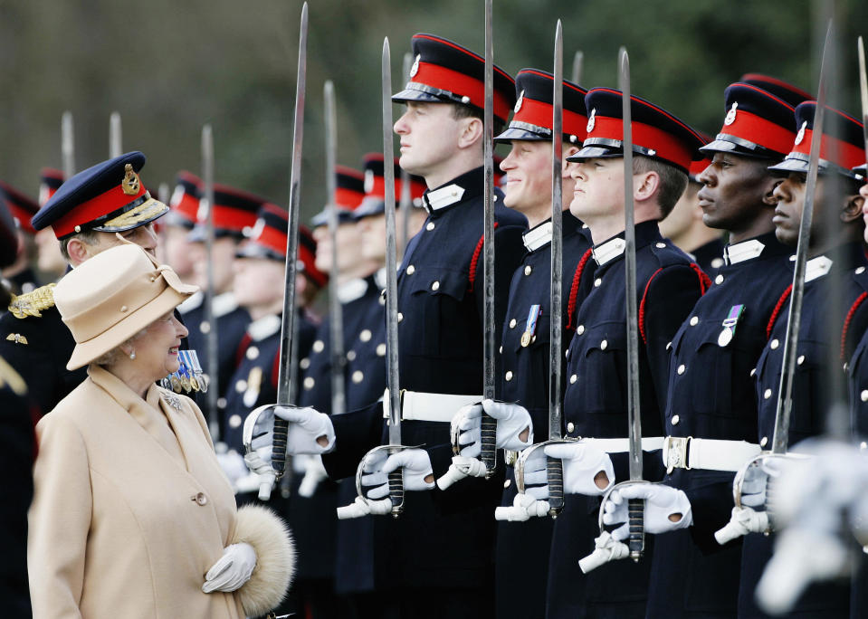 The Queen smiles at Prince Harry 