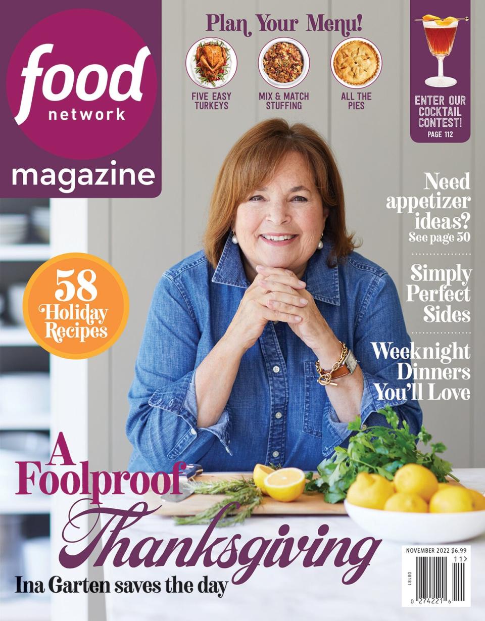 Food Network November 2022 cover Ina Garten