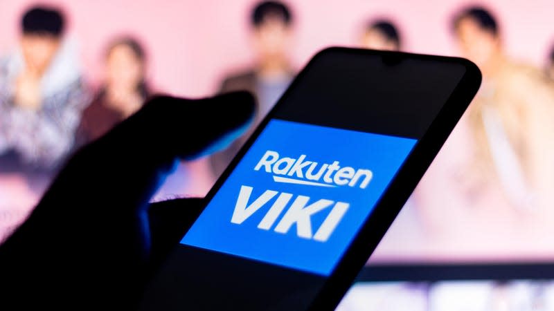 Rakuten Viki on a phone