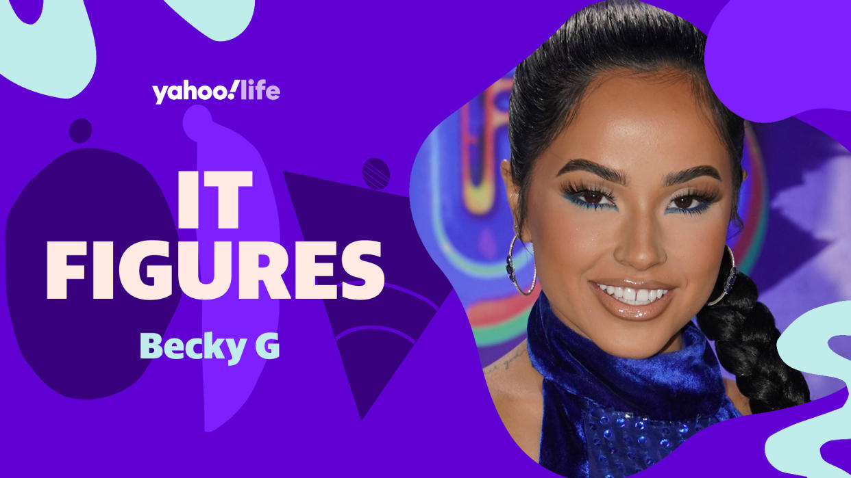 Becky G opens up about overcoming body image issues in Hollywood. (Photo: Getty Images; designed by Quinn Lemmers)