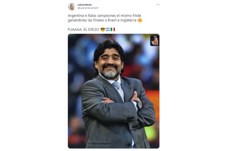 Diego es recordado por sus dos goles a los ingleses en el Mundial de México 1986 y por sus epopeyas en Napoli. Foto: Twitter