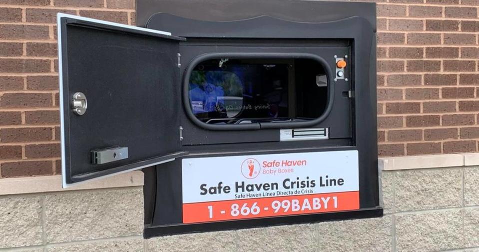 Manatee County and the city of Bradenton plan to install a Safe Haven Baby Box, which allows a parent to surrender a newborn up to seven days old, anonymously. The first box will be housed at a downtown Bradenton fire station where firefighters will be trained to recover the child in less than two minutes. Courtesy of Manatee County Government