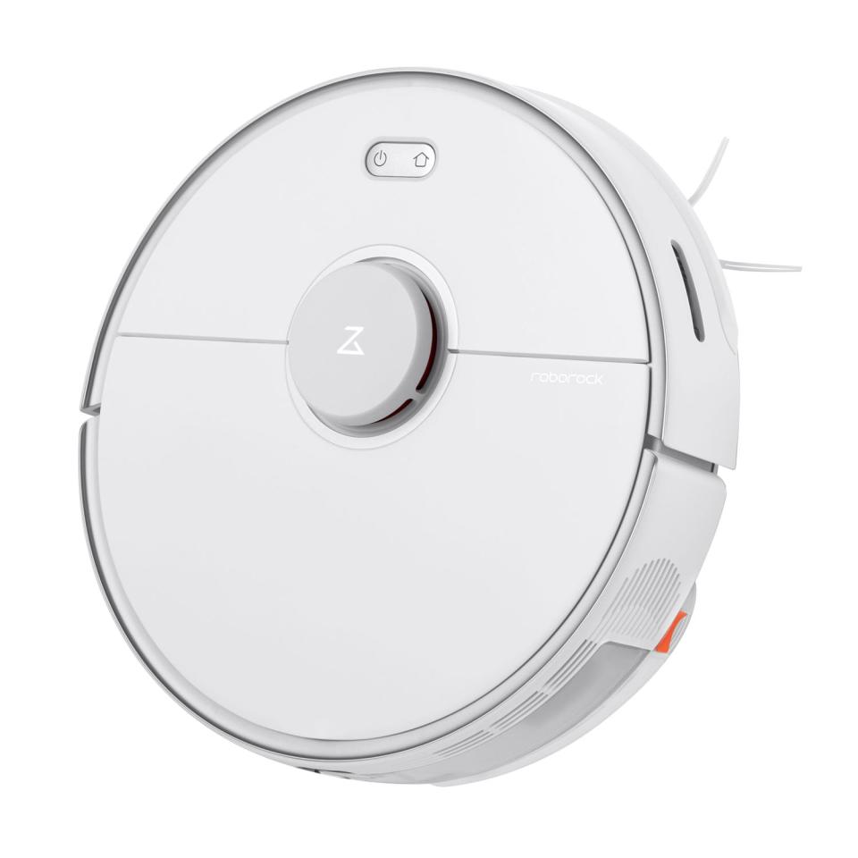 The white circular Roborock S5 Max automatic vacuum cleaner for $999.