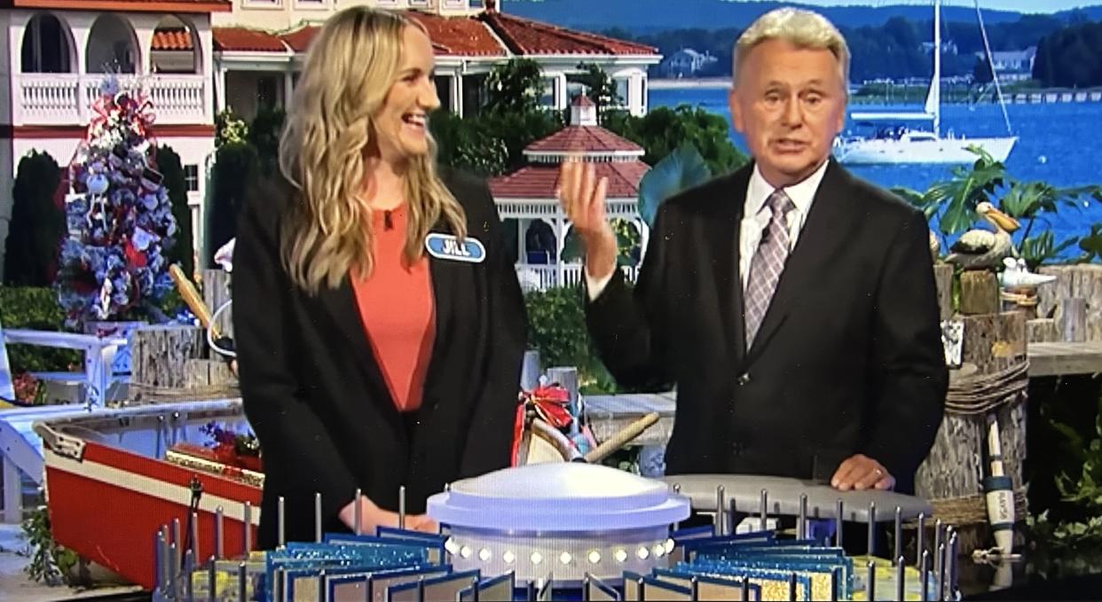 Wheel of Fortune host Pat Sajak has a slightly salty exchange with a contestant.