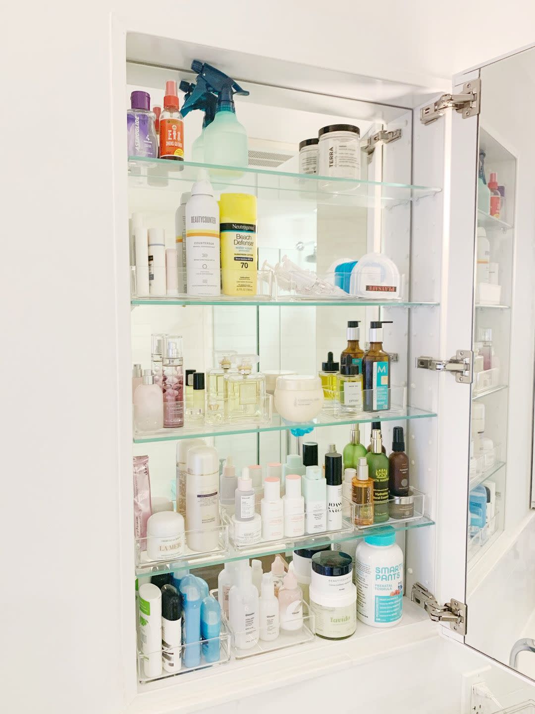 organized bathroom medicine cabinet