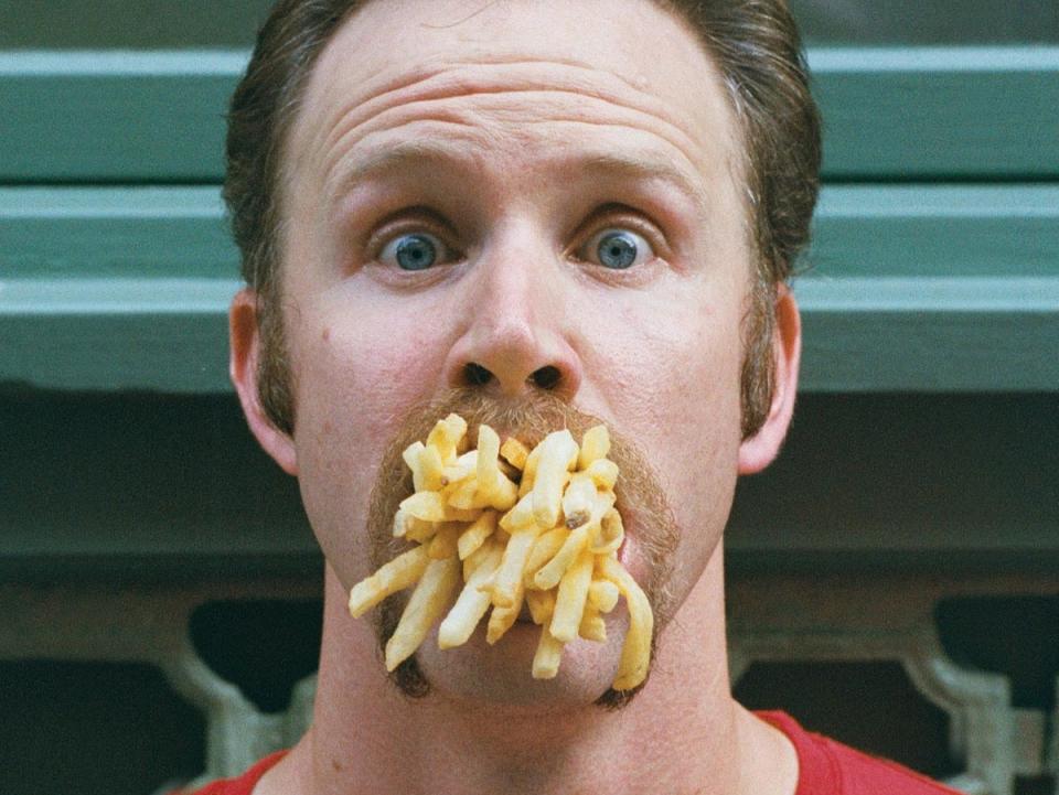 Spurlock in ‘Super Size Me’ (Roadside/Goldwyn/Kobal/Shutterstock)