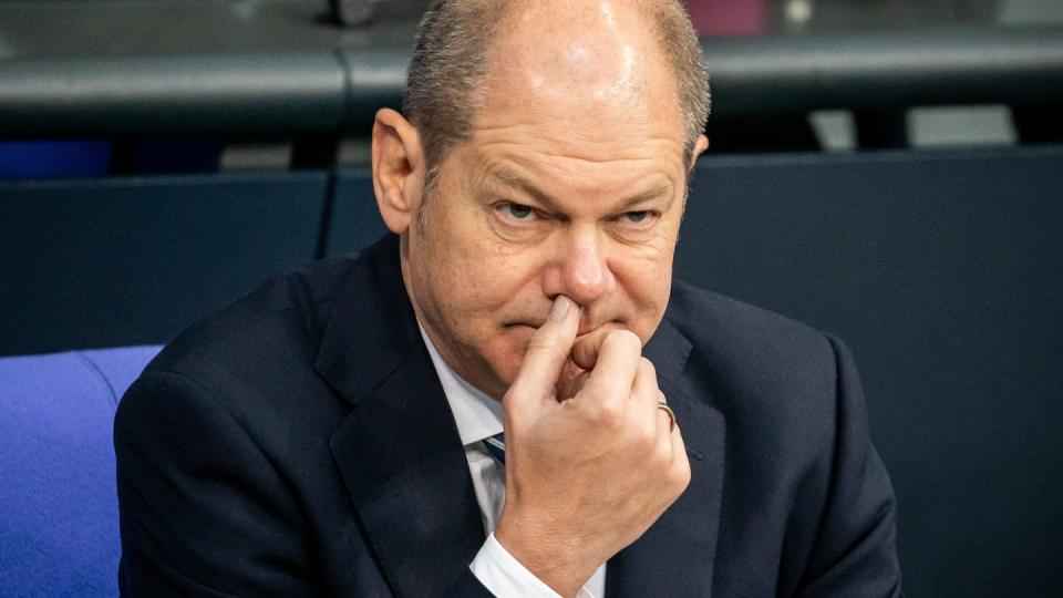 Bundesfinanzminister Olaf Scholz Ende letzter Woche während einer Debatte im Bundestag.