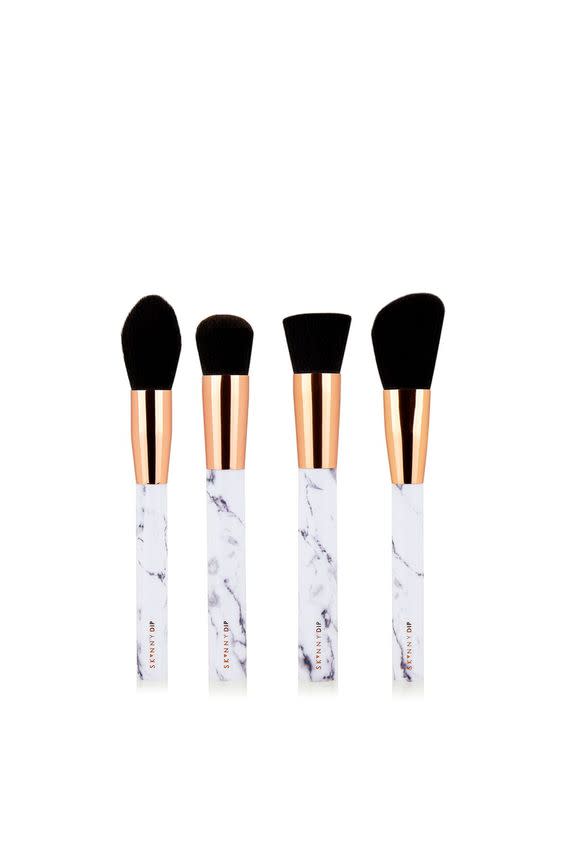 Skinnydip Marble Contour Brush Set