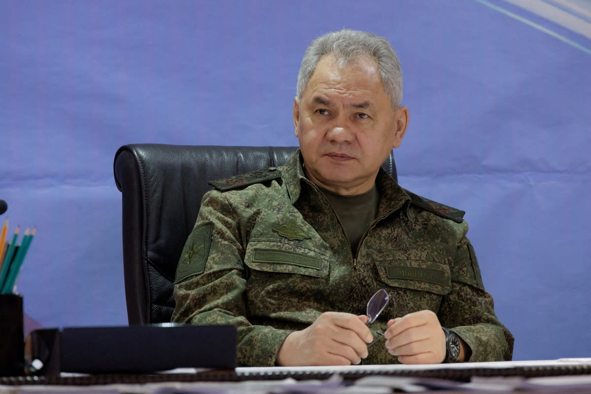 A photo released on Monday shows Russian Defense Minister Sergei Shoigu at an advanced control post of Russian troops involved in the Russia-Ukraine conflict.