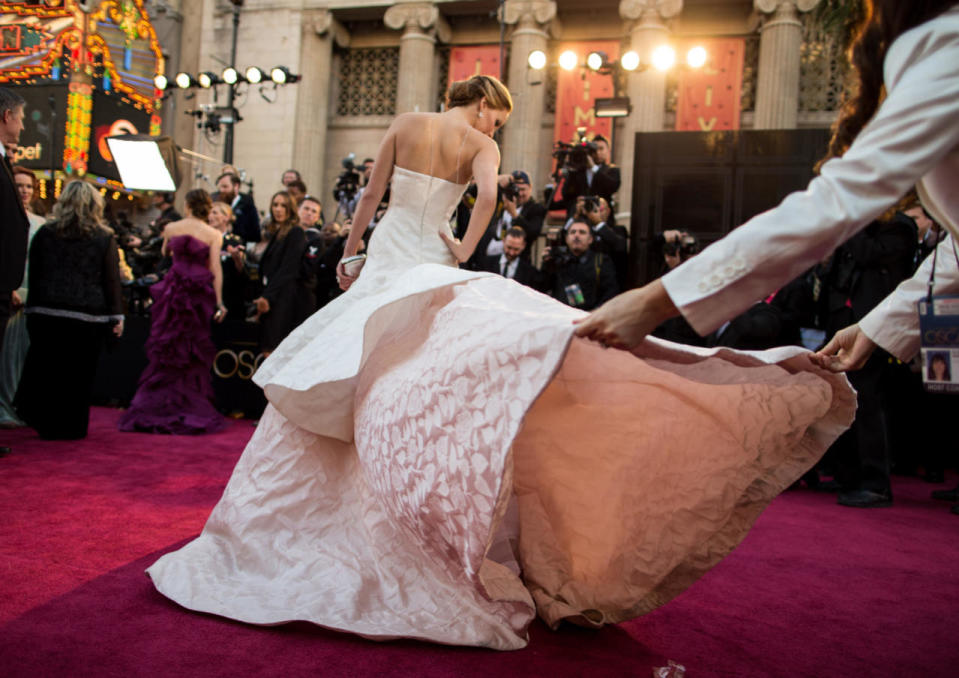 Scroll through the gallery to see the top 10 most searched Oscars looks. (Photo by Christopher Polk/Getty Images)