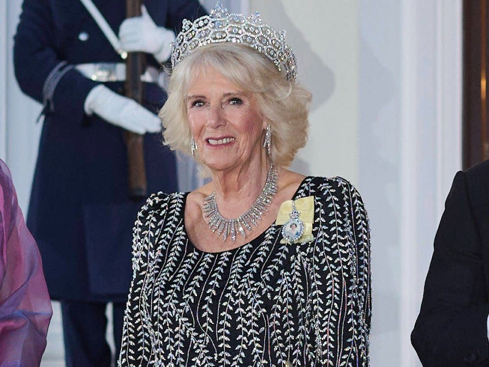 Camilla beim Staatsbankett in Berlin. (Bild: imago images/Christian Spicker)